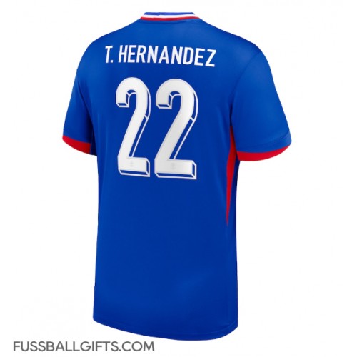 Frankreich Theo Hernandez #22 Fußballbekleidung Heimtrikot EM 2024 Kurzarm